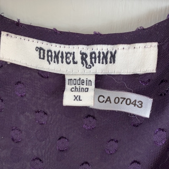 Daniel Rainn sheer purple blouse - Picture 2 of 3